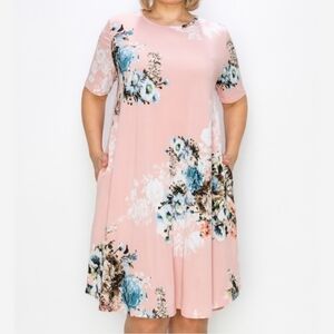 New Curvy Lovey Floral Print Dress
